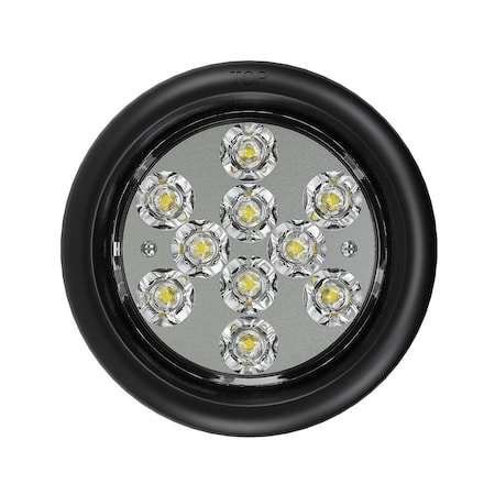 Abrams 4" Round - 10 LED White Back Up Reverse Trailer Light TTL-R10-W